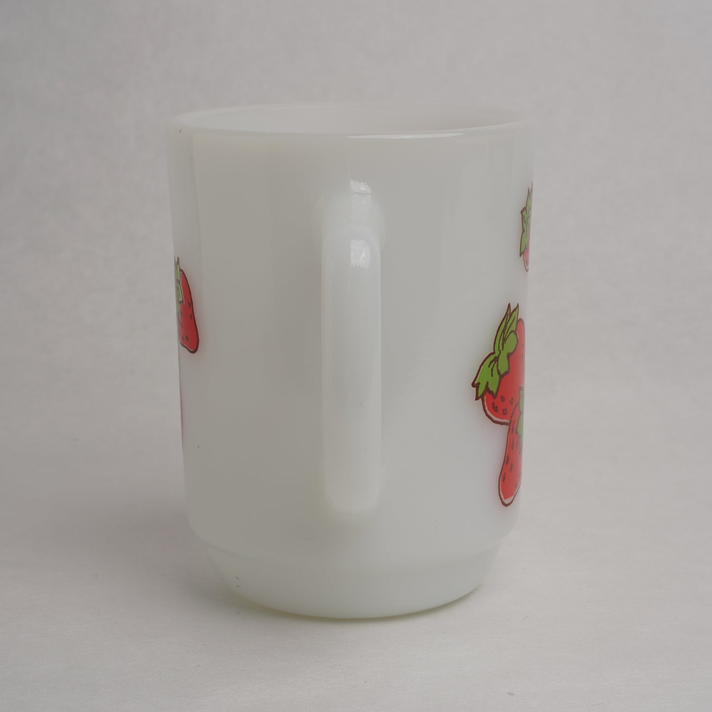 [WM012] White Strawberry Mug